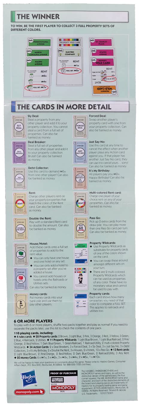 how many card in monopoly deal|Instructions Manual & Rules for Monopoly Deal Card .